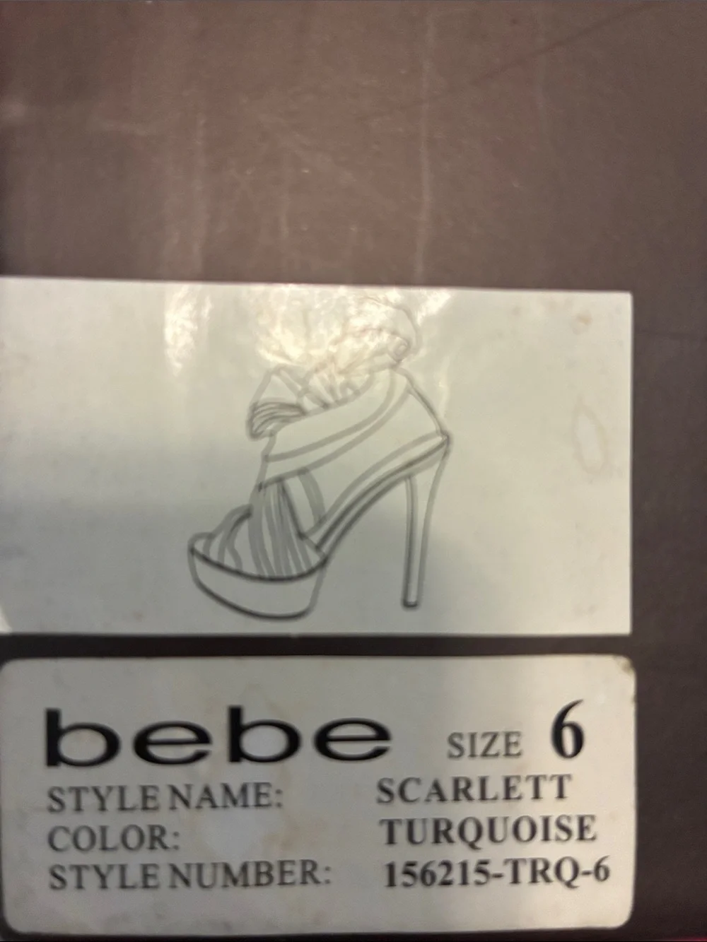 bebe Turquoise Satin Platform Heels with Multicolor Scarf Wrap size 6